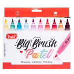 TRABI- MARCADOR BIG BRUSH (GORDO) P. PINCEL PASTEL SET X10 (LETTERING)